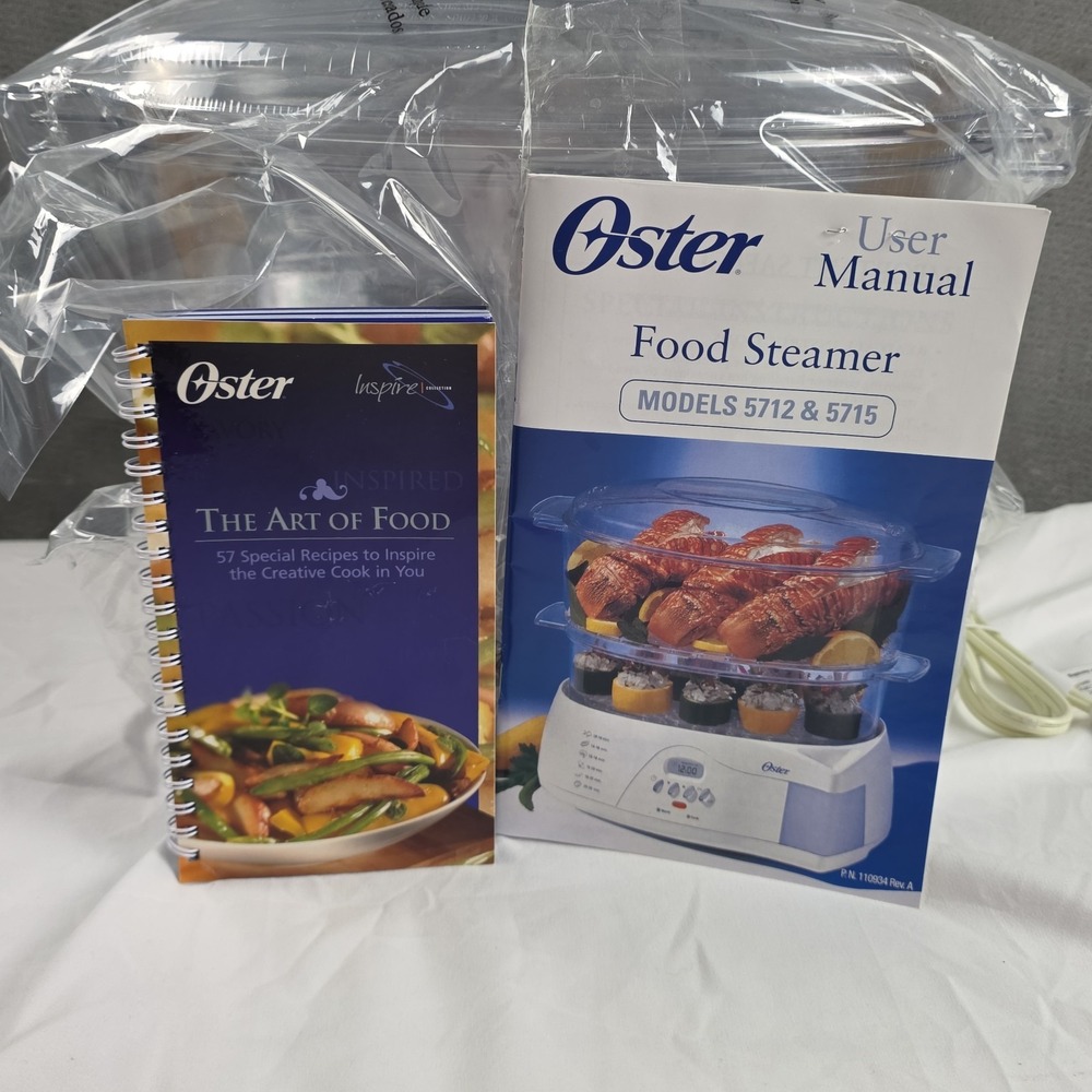 Oster Food Steamer Model 5715 2 Tier Digital New Without Box - Picture 7 of 9